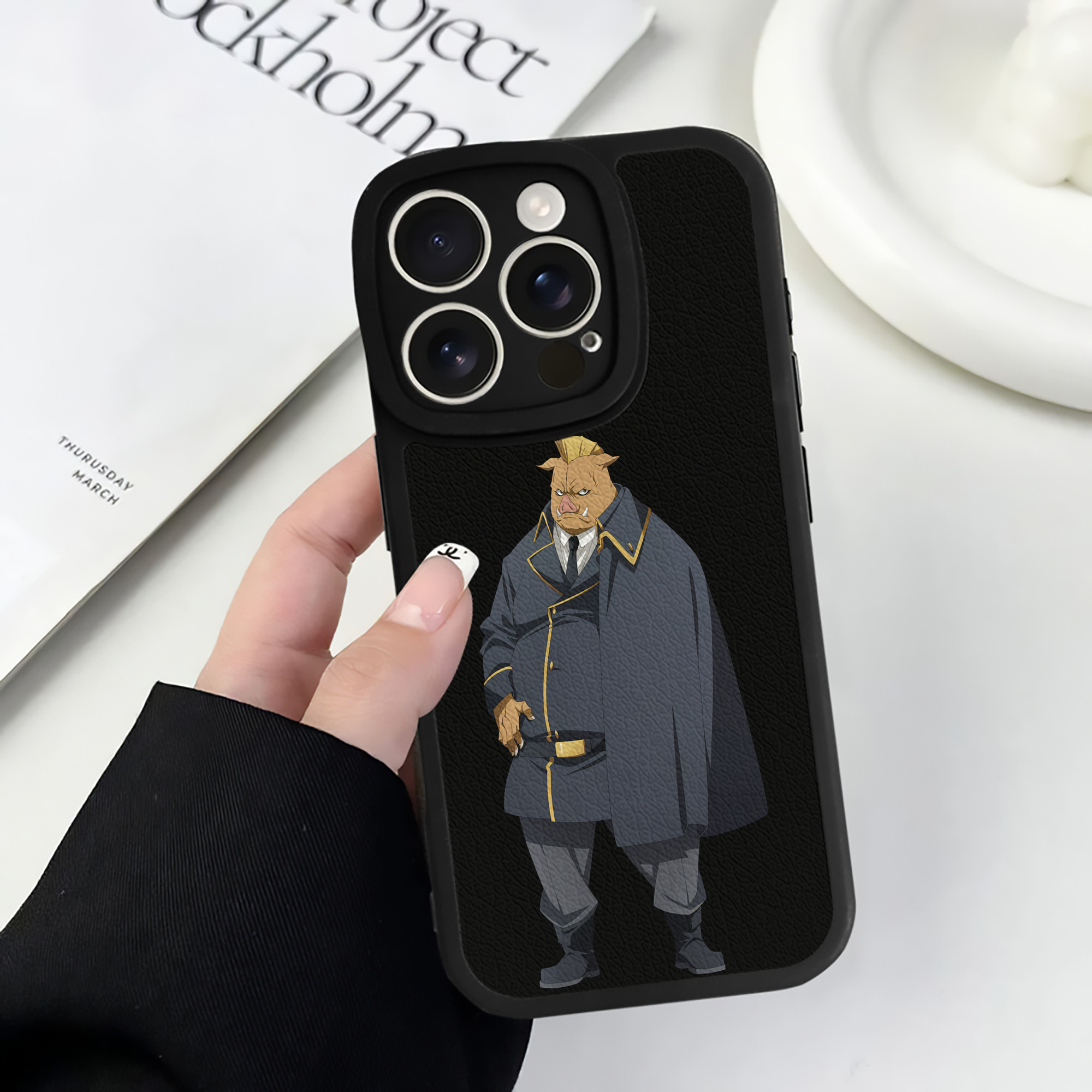 （画像用） 転スラ Regarding Reincarnated to Slime 【iPhone 16シリーズ対応】シリコンスマホケース（レザー調） 材質：シリコン